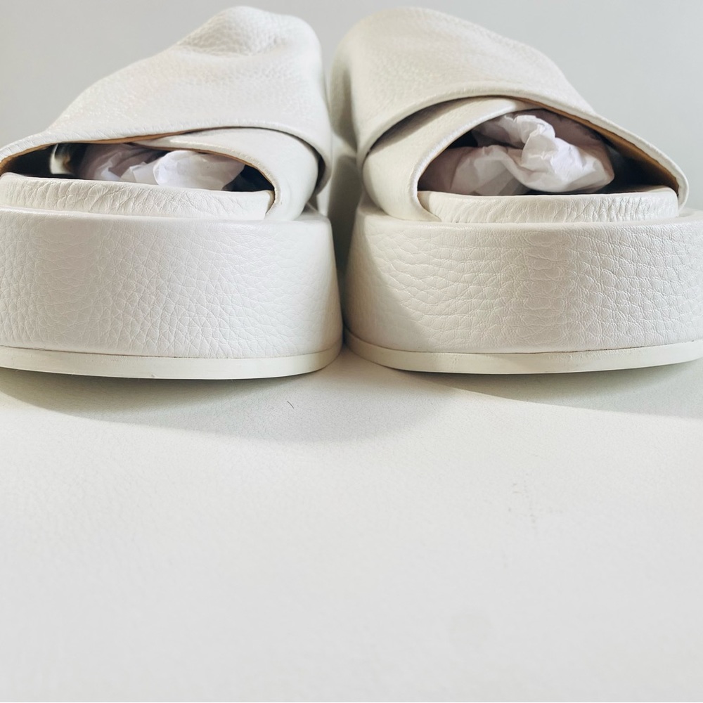Marsell White Leather Slip-On Platforms Sandals SZ 9.5 - Picture 6 of 11